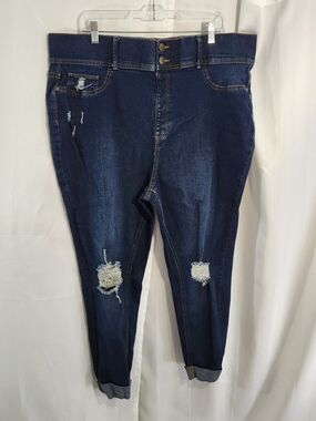 Dark Indigo Distressed Jeans